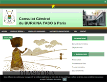Tablet Screenshot of consulatburkinaparis.org